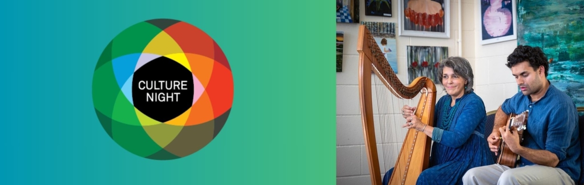 Culture Night: world folk music and song on harp and guitar from Indian-Irish musical duo Anna Tanvir & Marinder Singh
