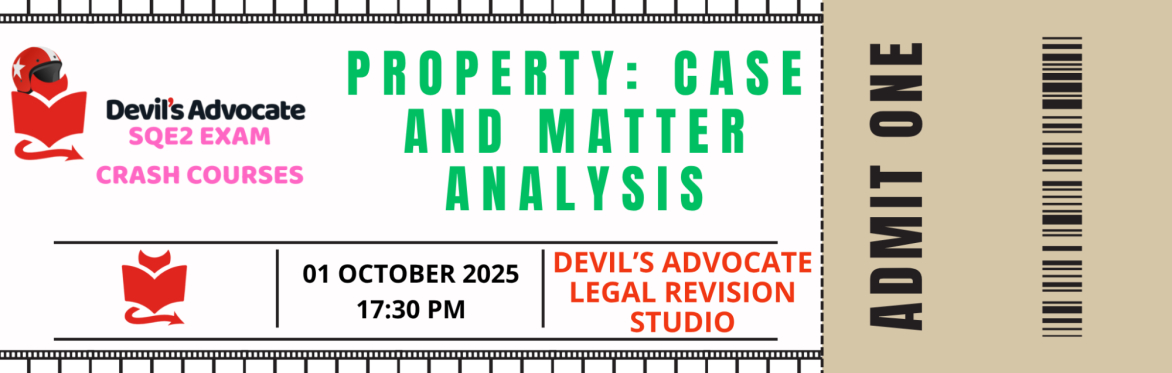 SQE2 MOCK: Property: Case and Matter Analysis