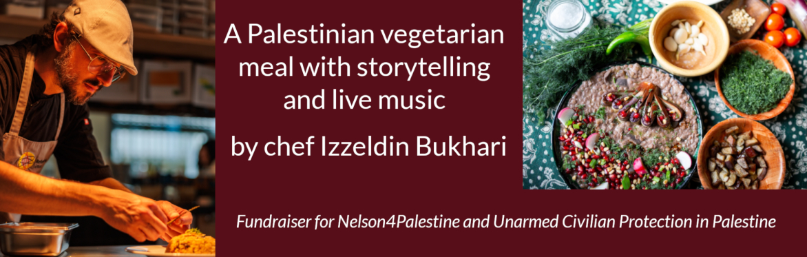 Chef Izzeldin preparing Palestinian food