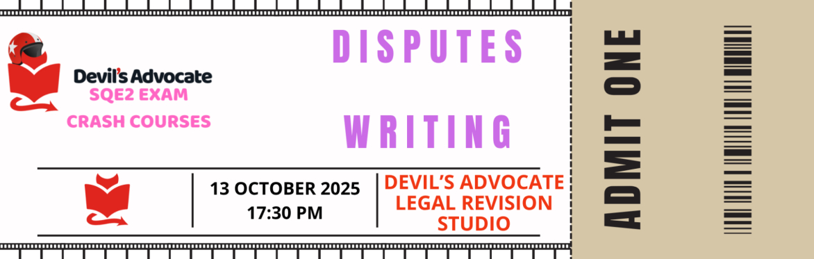 SQE2 MOCK: Disputes: Writing