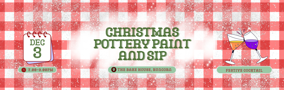 Christmas Pottery Paint and Sip (Adults only!) at The Bake House