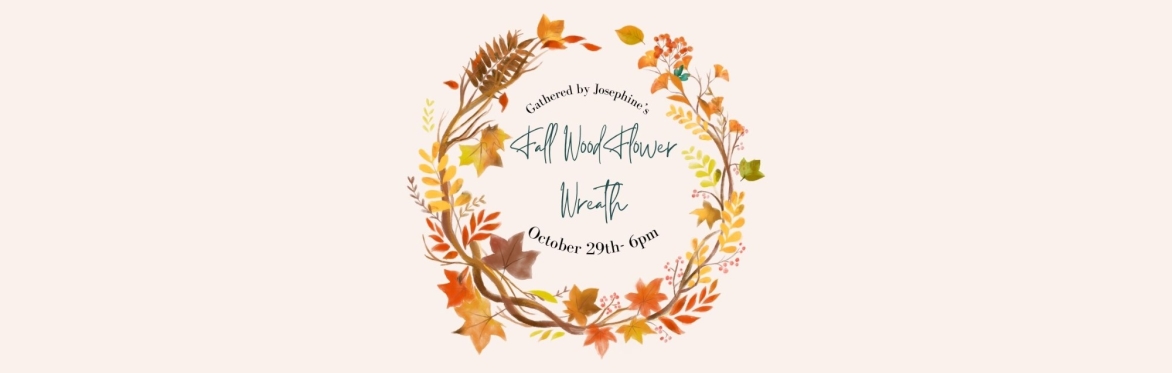 Fall Wood Flower Floral Wreath