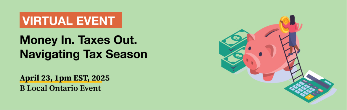 B Learning Webinar: Money In. Taxes Out. Header