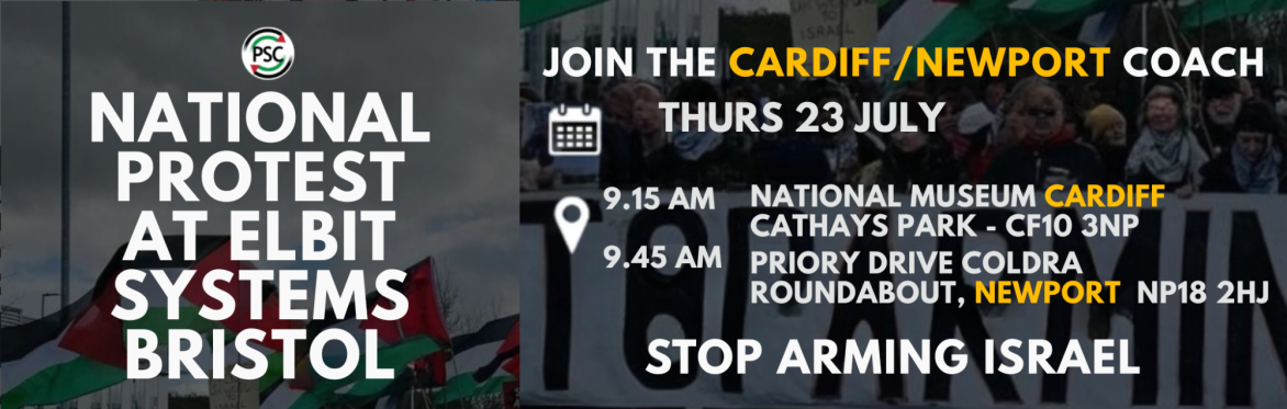 PSC coach to National Protest Elbit Systems