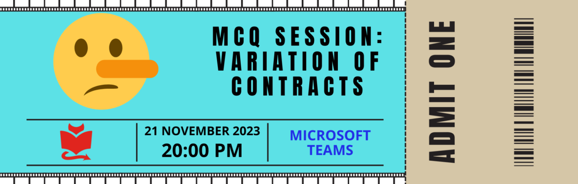 MCQ Session: Variation of a Contract