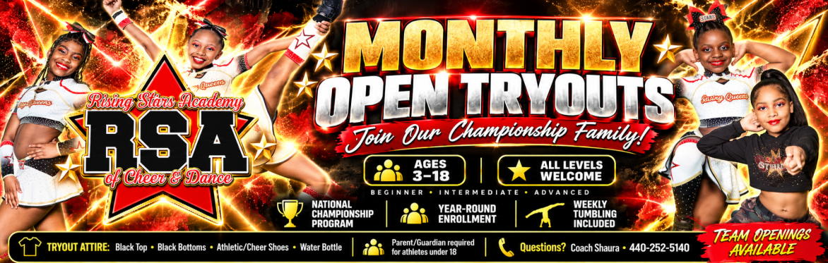 Season 14 - September RSA Cheer and Dance Open Public Tryout