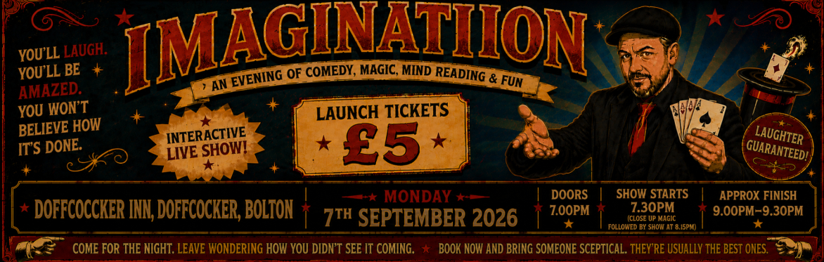 IMAGINATION — Magic, Mind Reading & Psychology Night at Dockcocker Inn