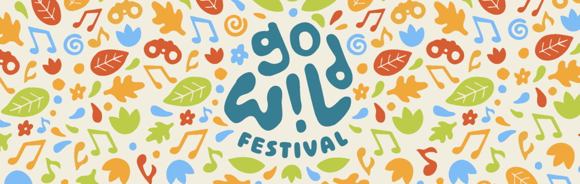 Go Wild Marketing Artwork with bright colour icons & text that reads: Go Wild Festival