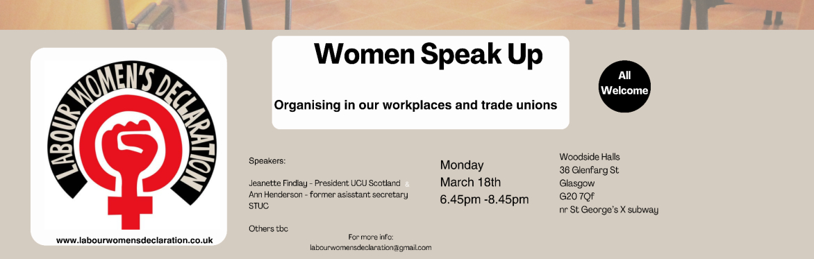 Women Speak Up -  Organising in our workplaces and trade unions