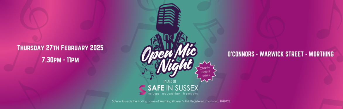 Safe in Sussex Charity Open Mic Night
