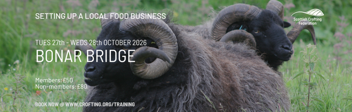 Setting up a local food business:- Bonar Bridge, Tuesday 27th & Wednesday 28th October 2026