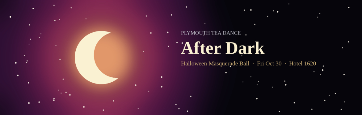 Plymouth Tea Dance After Dark crescent moon icon