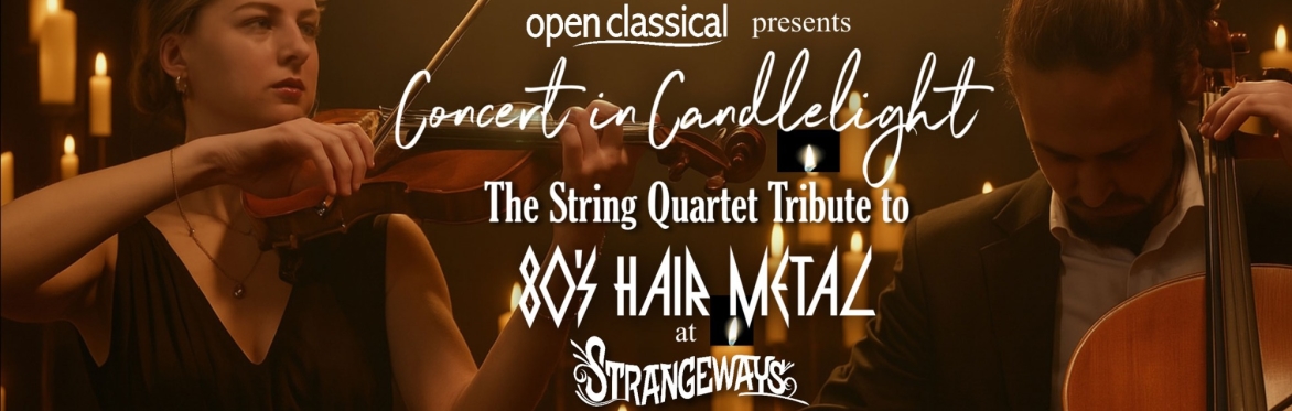 Violinist and Cellist performing concert in candlelight.