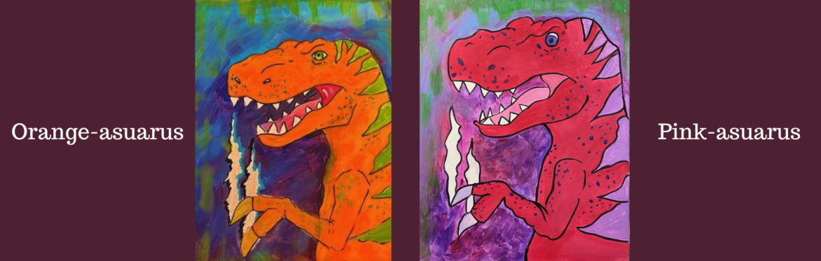 07/27 "Orange-asaurus or Pink-asaurus" 2pm