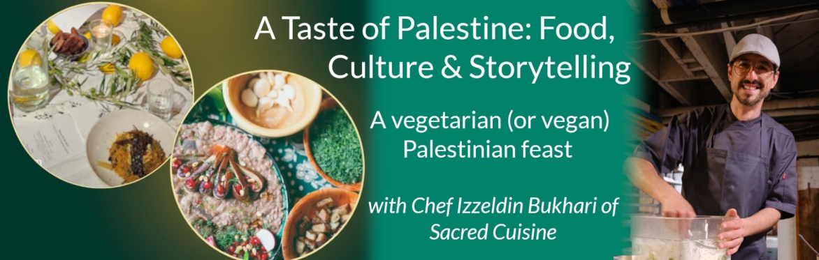 Chef Izzeldin preparing Palestinian food