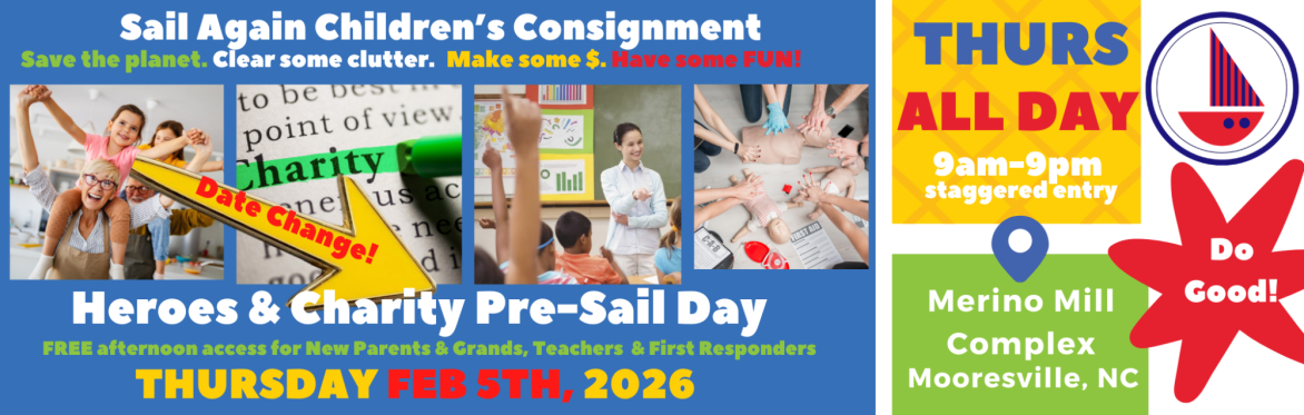 Sail Again's Charity Pre-Sail Day! Moms Grands Teachers & Heroes Shop Early!
