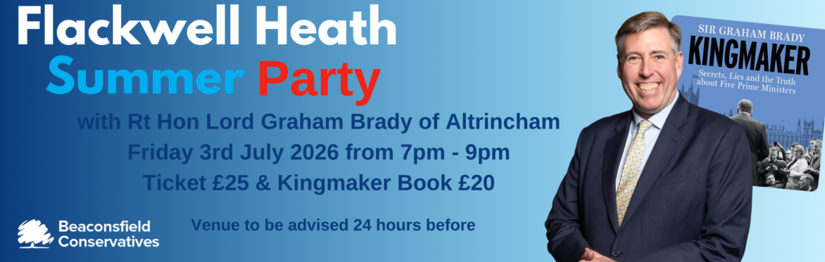 Flackwell Heath Branch Summer Party with Rt Hon Lord Brady of Altrincham