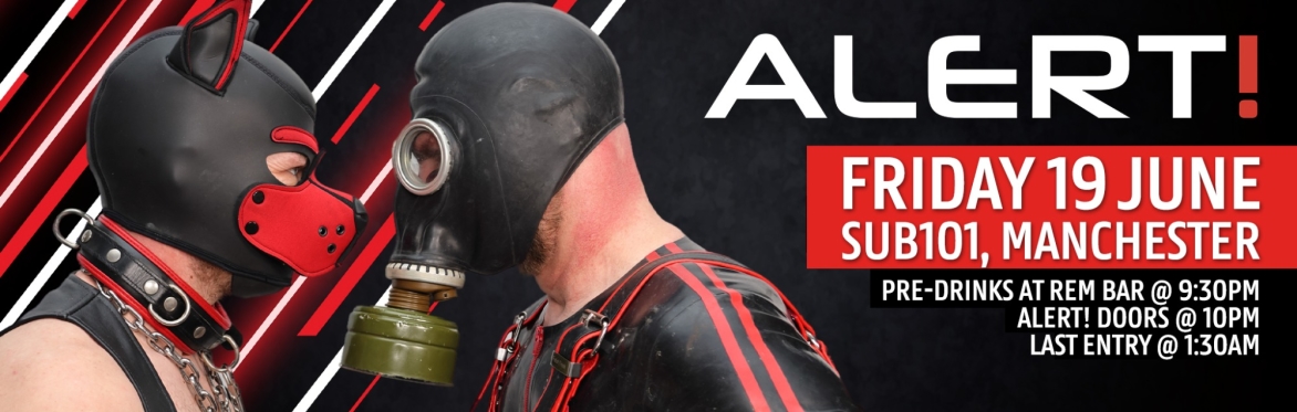 Promotional image for the Alert! event at Sub101 Manchester on June 19, 2026