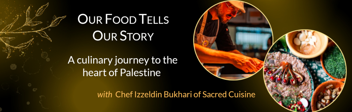Chef Izzeldin preparing Palestinian food