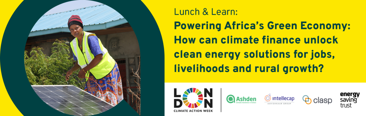 Powering Africa’s Green Economy: How can climate finance unlock clean energy solutions for jobs and livelihoods?