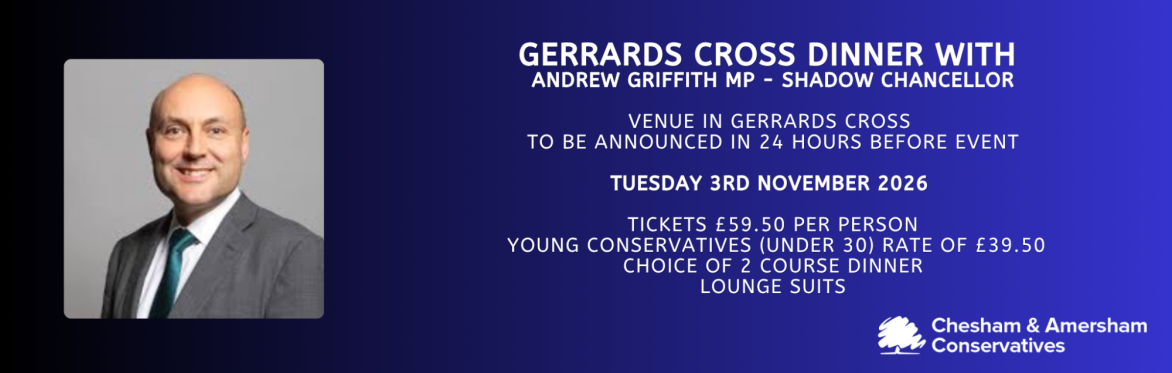 Gerrards Cross Branch Dinner with Shadow Chancellor, Andrew Griffith MP