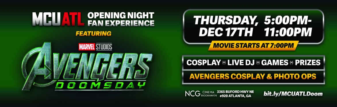 Promotional image for MCU ATL's Opening Night Fan Experience featuring Spiderman: Brand New Day