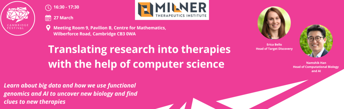 Translating research into therapies with the help of computer science