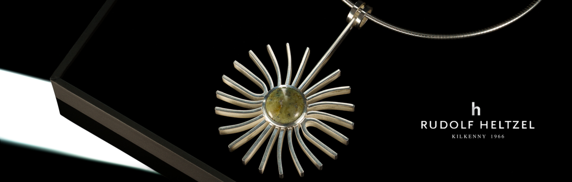 Rudolf Heltzel Ticket Tailor Banner - Silver Pendant with Connemara Marble