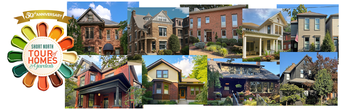 collage of homes on tour