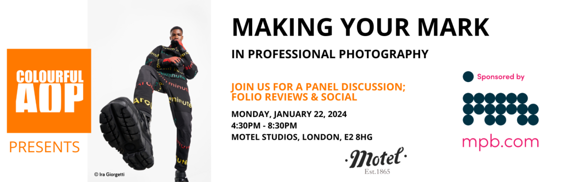 Colourful AOP Presents: Making Your Mark in Professional Photography, sponsored by MPB