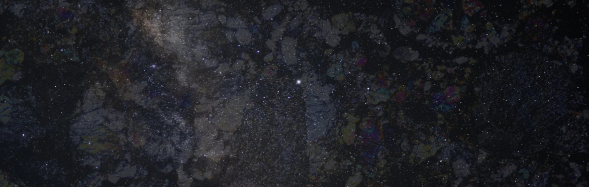 Stars in night sky by Louise Beer