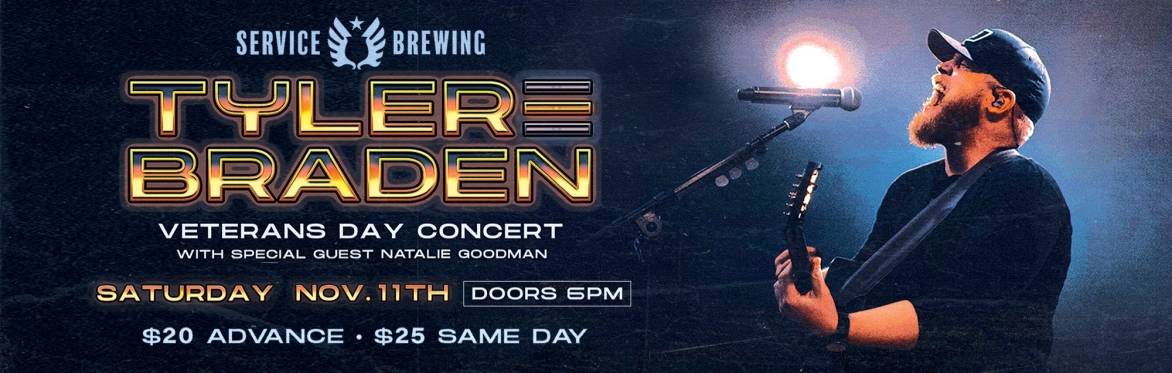 Tyler Braden Veterans Day Concert at Service Brewing