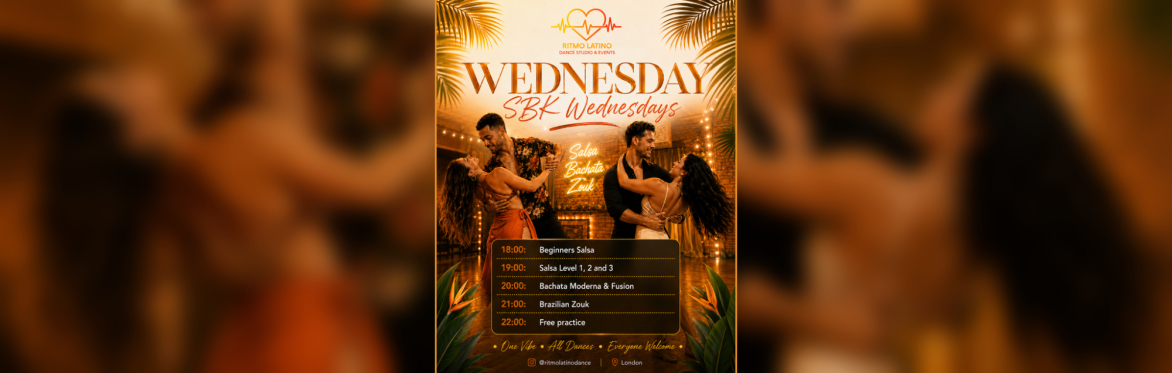 Wednesdays Dance Classes in London - Salsa, Bachata, Kizomba, Brazilian Zouk
