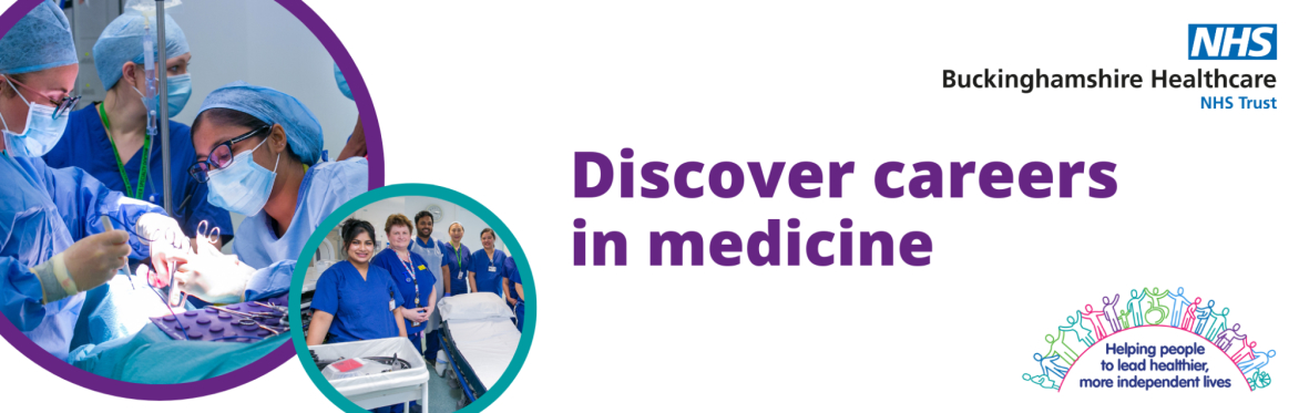 Photos of doctors advertising the event