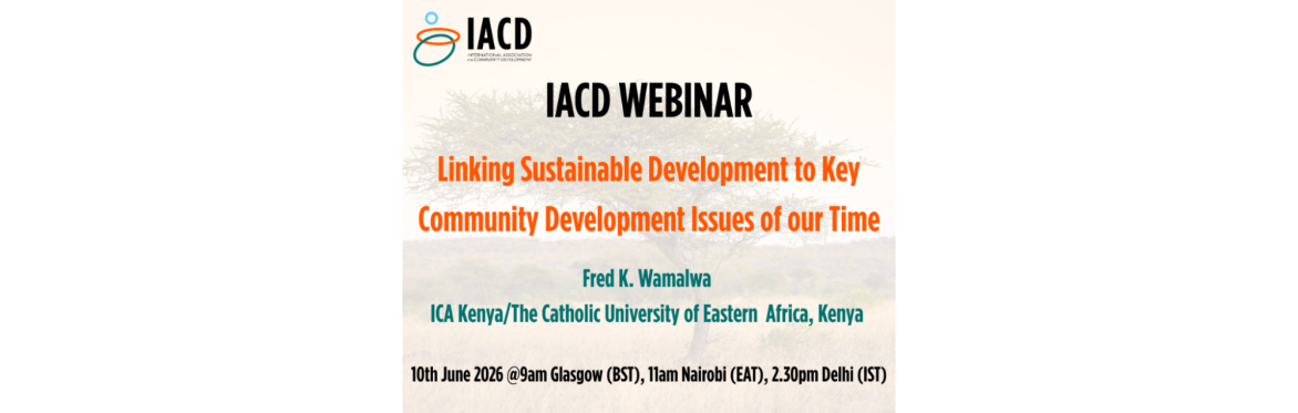 IACD Webinar: Linking Sustainable Development to Key Community Development Issues of Our Time