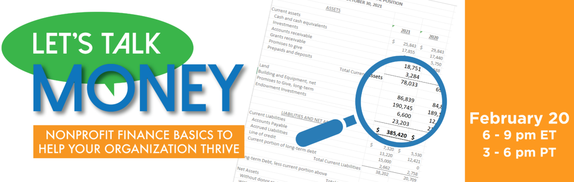 Let’s Talk Money: ﻿Nonprofit Finance Basics to Help Your Organization Thrive