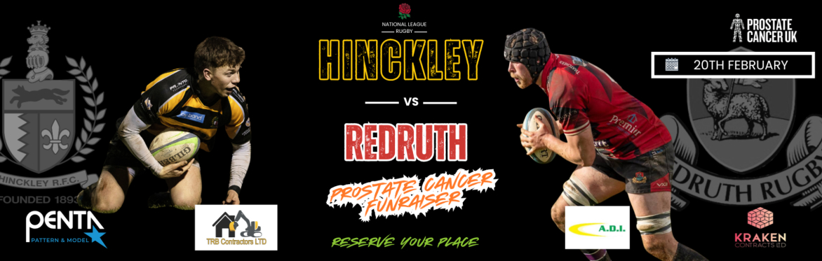 HRFC PROSTATE CANCER PREMATCH LUNCH - Sat  20th FEB vs REDRUTH