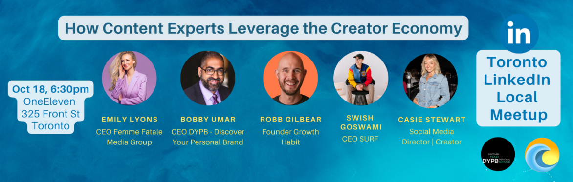 LinkedIn Local Toronto – "Content Experts who Rock the Creator Economy"