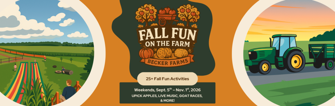 🍂 Fall Fun on the Farm 2026 at Becker Farms﻿ 🍎