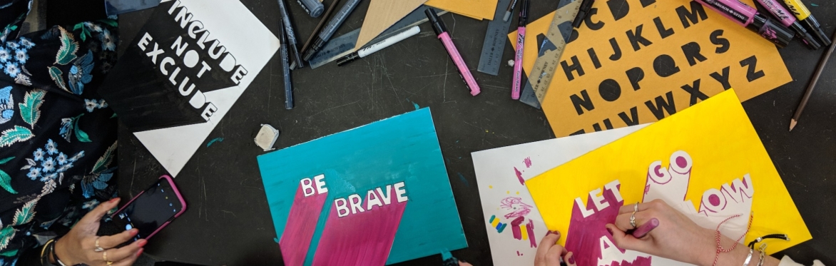 Paint a mini mural poster with Survival Techniques