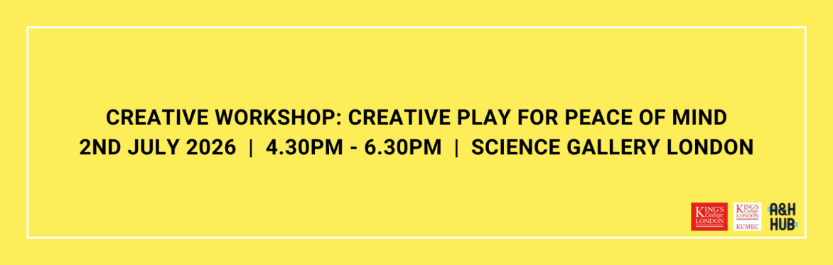 Creative Workshop: Creative Play for Peace of Mind (for medical professionals & students only)