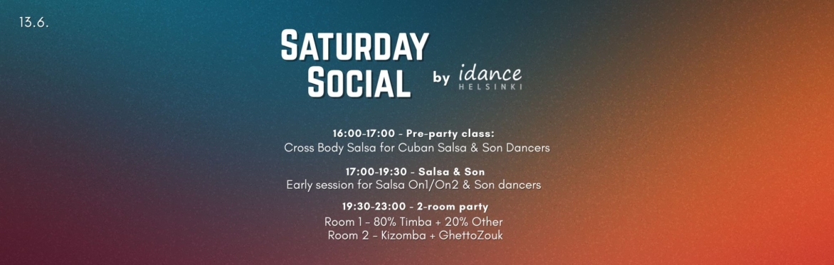 Saturday Social // Pre-party class: Salsa On2 for Cuban Salsa Dancers