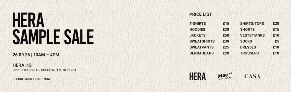 HERA Sample Sale