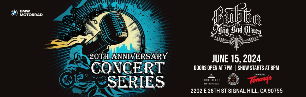 Long Beach BMW Motorcycles welcomes Bubba and the Big Bad Blues to their concert series on Saturday, June 15, 2024.