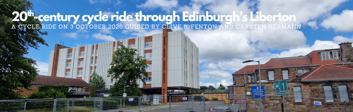 Photo of the 20th-century block of Liberton Hospital which will feature in the cycle ride