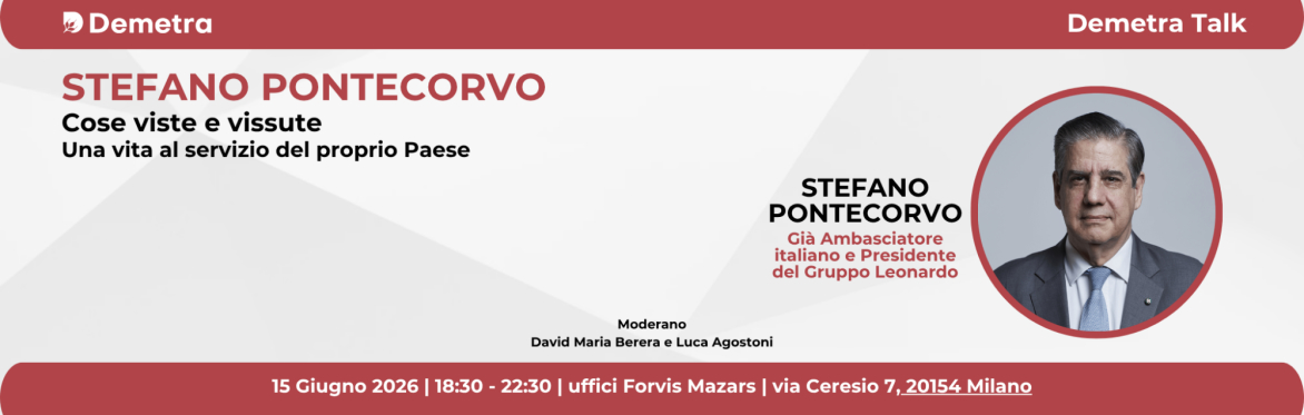 Demetra Talk - Stefano Pontecorvo - Cose viste e vissute, una vita al servizio del proprio Paese