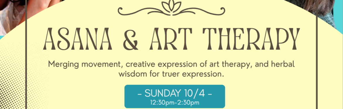 Workshop banner asana and art therapy event