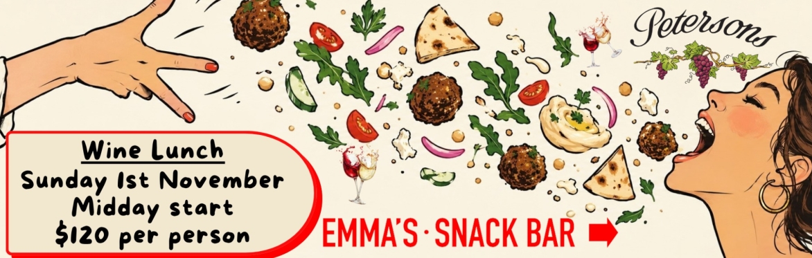 Petersons Food & Wine Matching Lunch - Emma's Snack Bar