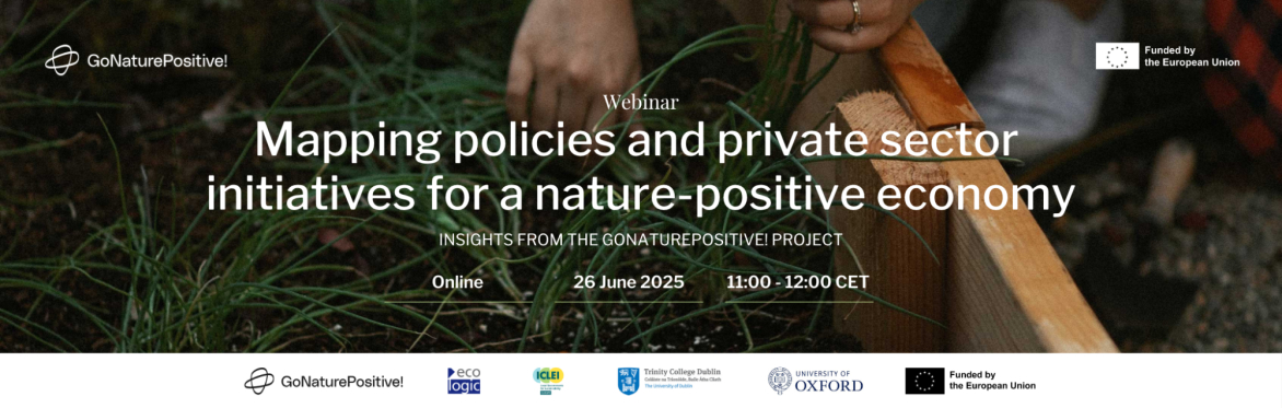 Mapping policies and private sector initiatives for a nature-positive economy: Insights from the GoNP! project