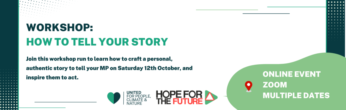 Workshop: Tell your story - how to craft an authentic, personal story